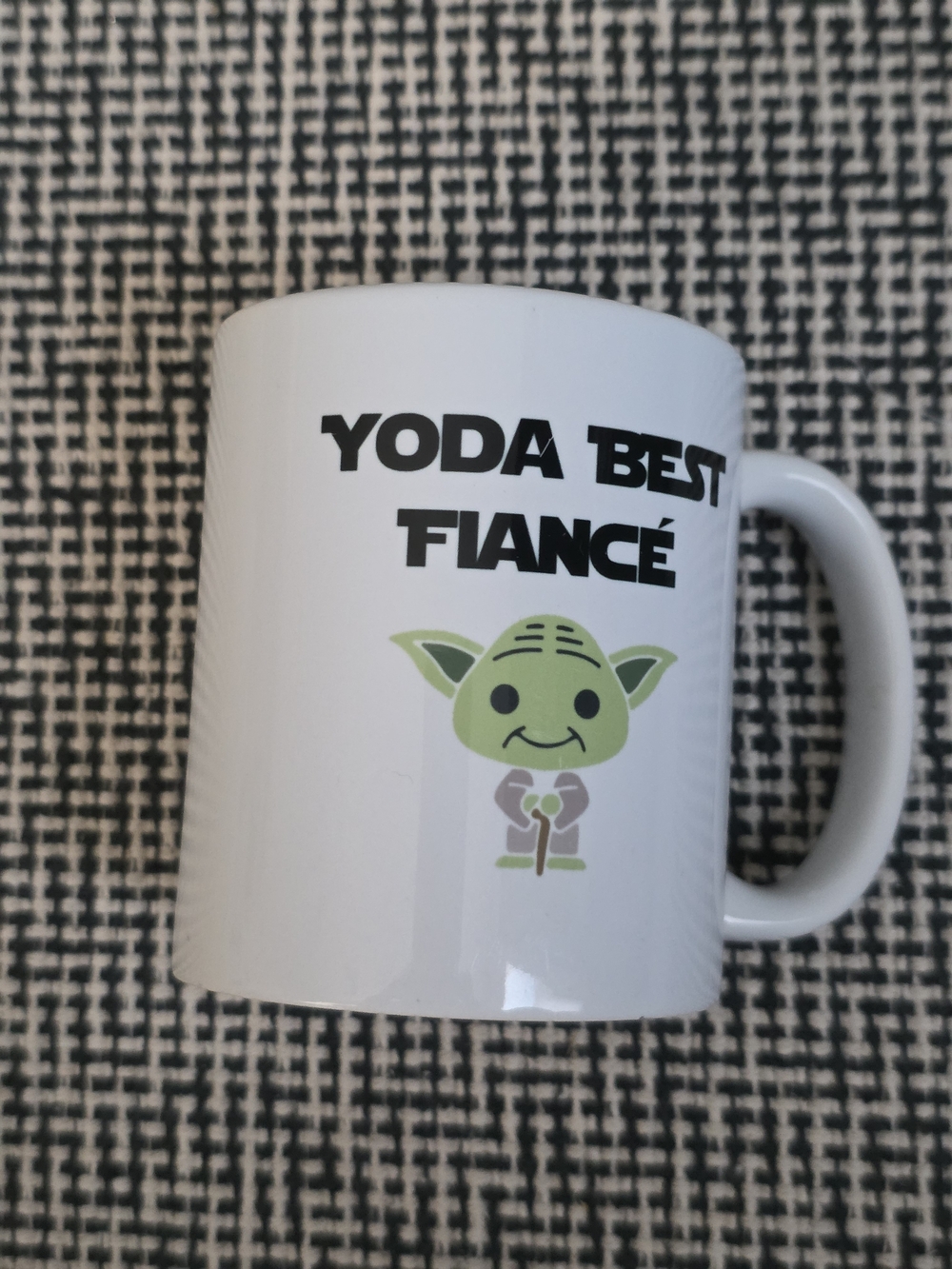 Star Wars Yoda Best Fiancé White Coffee  Graphic Mug